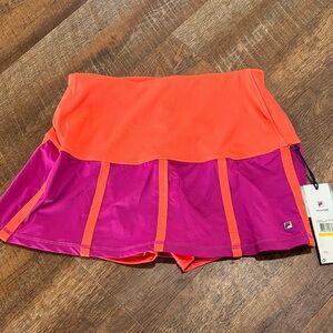 Fila Bright Orange and Purple Skirt